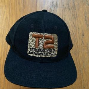VINTAGE TERMINATOR TWO SNAPBACK HAT GREAT CONDITION UNIVERSAL STUDIOS